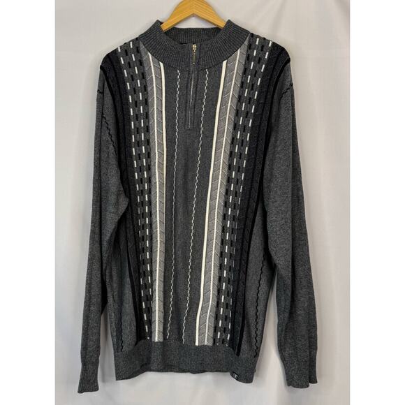 Stacy Adam Mens 1/4 Zip Sweater Size XXL Comfort Warmth Casual Business Travel - Picture 1 of 9